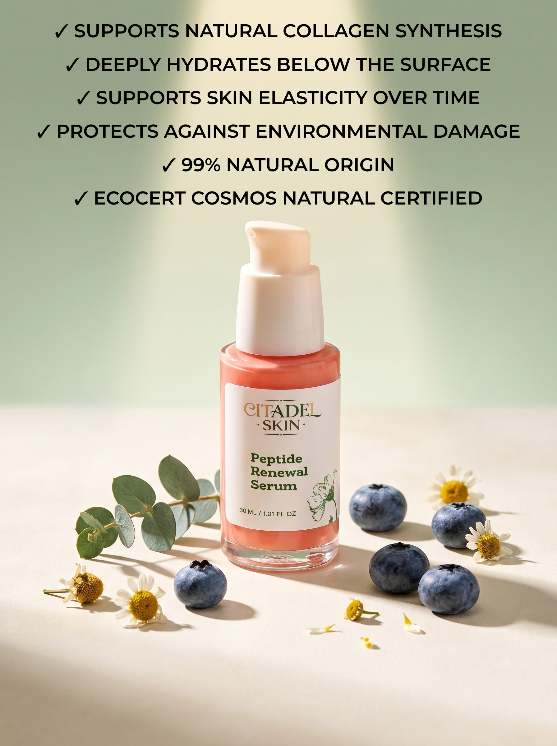 Peptide Renewal Serum – 1.01 fl oz (30ml)